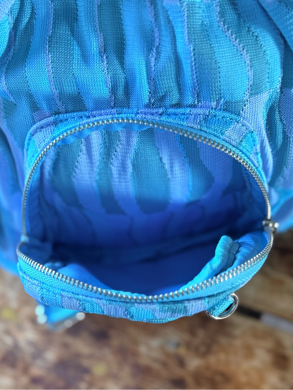 Blue Patterned Mini Backpack - Picture 5 of 5